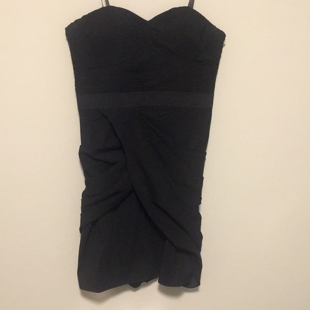 Aqua black strapless dresses